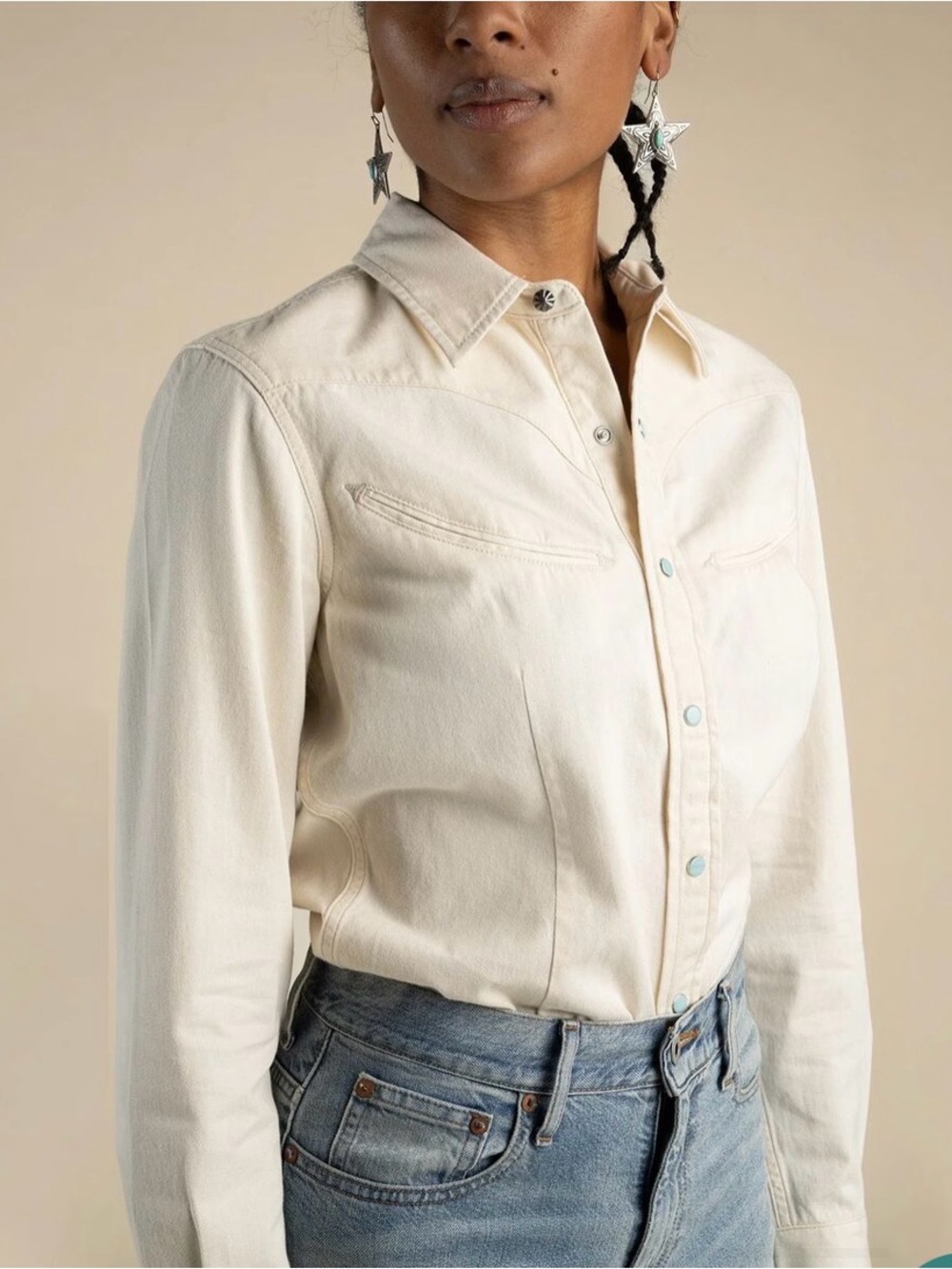Sendero Western Yoakam Cotton Snap Button Shirt Large (Like New)